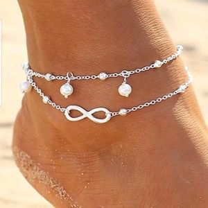 Restocked!! Double layer infinity ankle bracelet